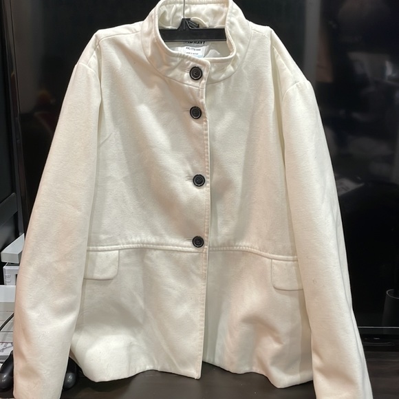 Old Navy White Pea Coat XXL - Picture 2 of 5